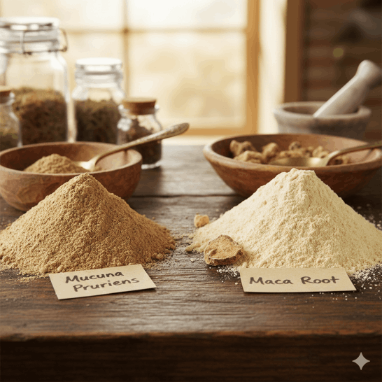 Mucuna Pruriens and Maca Root